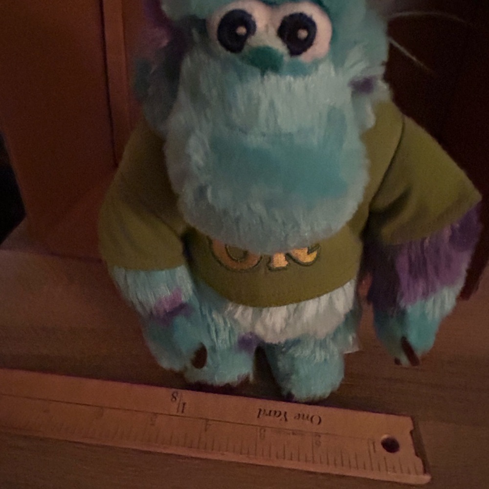 Disney Store Sully Monsters University 8” Plush Wearing OK Fraternity Shirt - Picture 10 of 11
